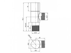 FANSKI rohový ventil 1/2" x 1/2" s keramickým vrškom