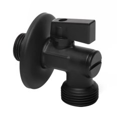Optima Rohový ventil práčkový s filtrom 1/2"x3/4", čierny ET708BL