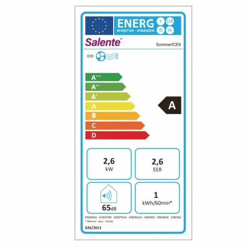 Salente SummerICE7, inteligentná mobilná klimatizácia s WiFi, 7000 BTU
