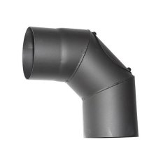 Koleno dymové HS.CO 90°/120mm/1,5mm s čistiacim otvorom, hrubostenné, čierne