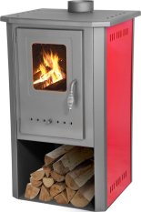 Kachle Thalia Pella, červené, výkon 5,4 kW
