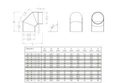 Koleno dymové HS 90°/120mm/1,5mm, hrubostenné, čierna