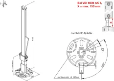 WEMEFA Super Standfix Plus SSPK-N (KORAD Standfix), stojanková konzola vnútorná