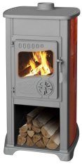 Kachle Bella Thalia, červené, výkon 5,4 kW