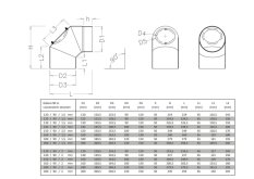 Koleno dymové HS.CO 90°/120mm/1,5mm s čistiacim otvorom, hrubostenné, čierne