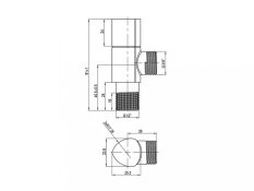 FANSKI rohový ventil 1/2" x 3/8" s keramickým vrškom, modrý